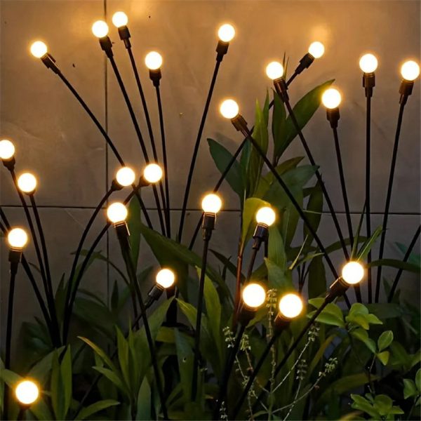 10 Lights – LED Solar Powered Firefly Light Outdoor Waterproof Solar Garden Light Decorative Swaying Wind Dancing Solar Lamp