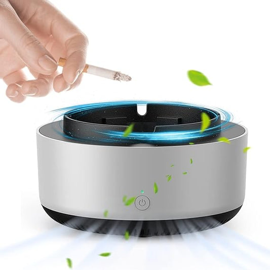 2-in-1 Air Purifier Quiet Ashtray, Ashtray Multifunction Electronic Smokeless Car Ashtray (Random Colors) (Box Packing)