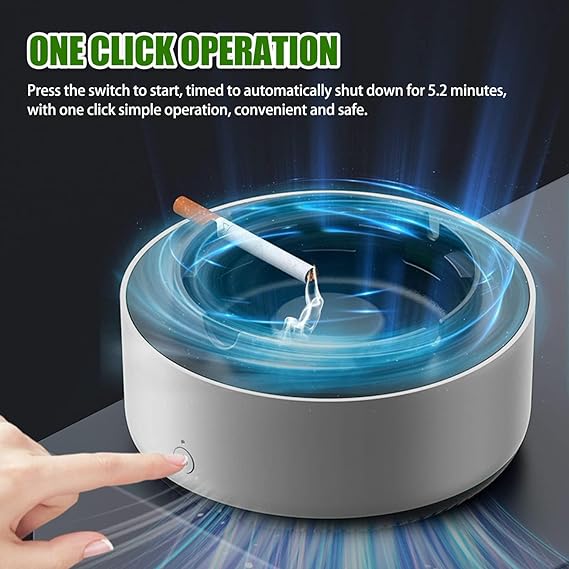 2-in-1 Air Purifier Quiet Ashtray, Ashtray Multifunction Electronic Smokeless Car Ashtray (Random Colors) (Box Packing)