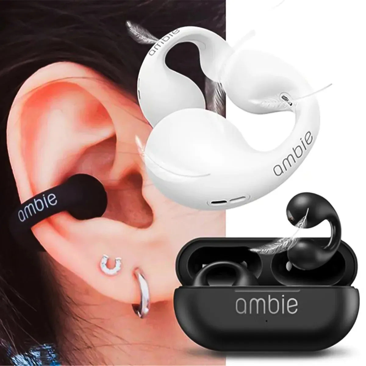 Ambie Wireless Ear Clip Headphones Ear Cuffs Sport Outdoor (random Color)