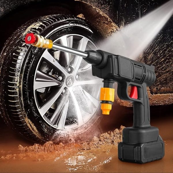 Automatic Cordless Wireless Car Wash Spray Gun High Pressure 48v Lithium Water Jet Foam Car Washer Gun