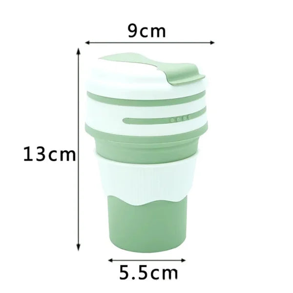 Collapsible Coffee Cup – Portable, Reusable Silicone Mug With Lid, Leakproof & Bpa-free Travel Mug(random Color)