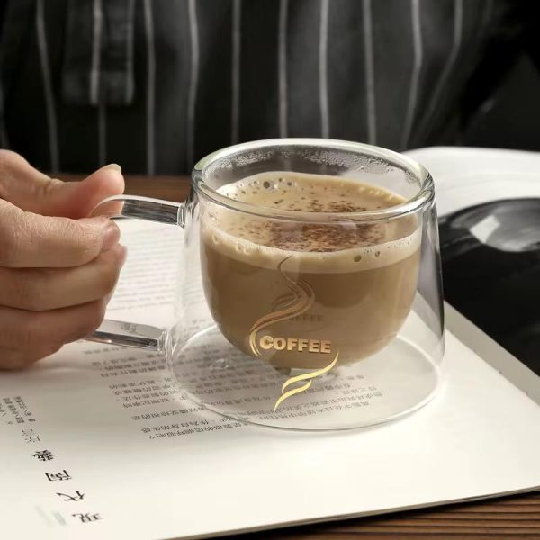 Double Wall Glass Coffee Mug For Drink Tea Coffee And Other Drinks 250ml