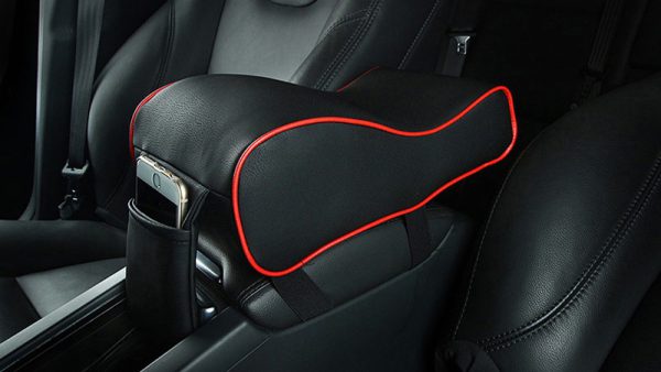 High Leather Car Armrest Mats Memory Foam Filler Car Center Console Armrest car Seat Covers Car-Styling