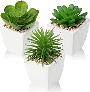 Mini Plant Artificial Flowers Decoration | Artificial Plants Ball For Home (1 Pc Square Shape)