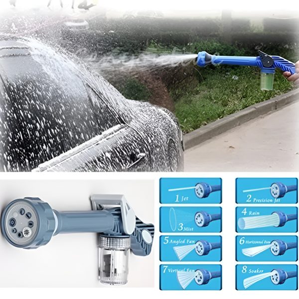 Nozzle EZ Jet Water Cleaning Soap Cannon Dispenser Pump Spray Gun | Car Washer Plastic Garden Hose Pipe Connector Function