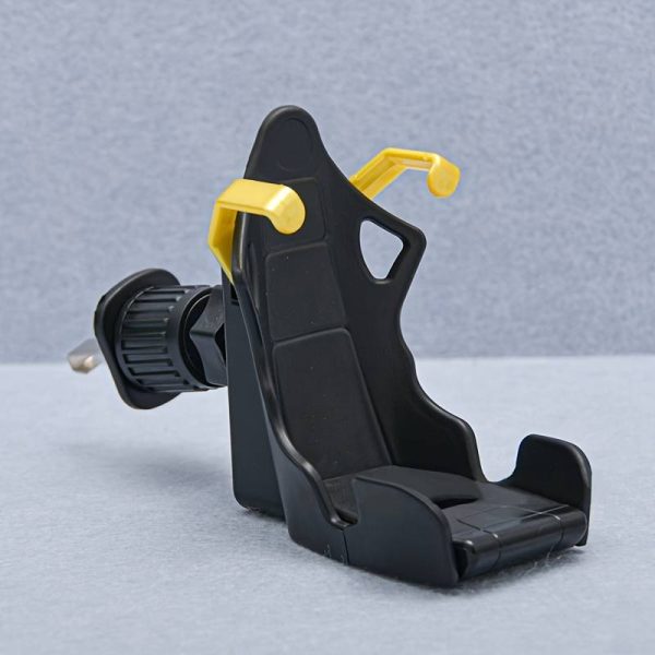 Racing Seat Design Car Mobile Phone | Fast And Furious Mobile Holder With 360° Rotateable AC Grill Grip Which Can Help Holder To Move Up And Down So That AC Winds Will Be Free (Random Colors)