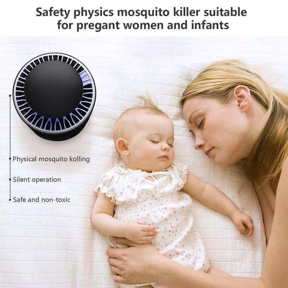 Mosquito Trap With Killer Lamp | Eco-Friendly Chemical Free USB Connected UV LED Light Fly Bug Di-speller With Suction Fan Repellent Lamp