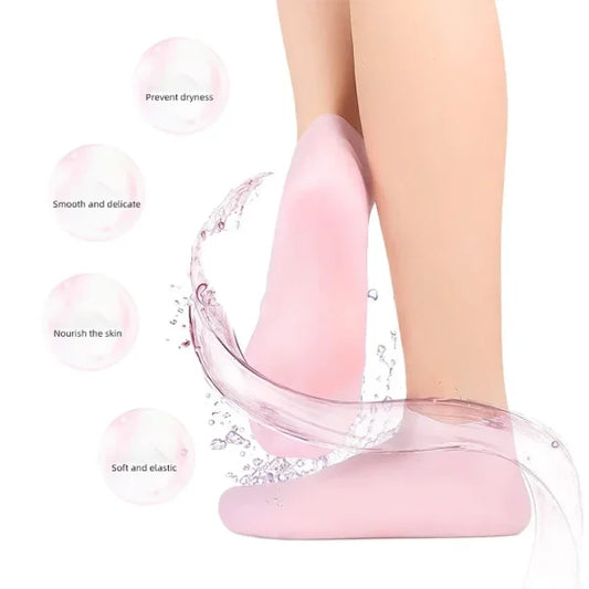 Silicone Socks Gel Moisturising Jelly Socks Foot Care Protector (Random Color)