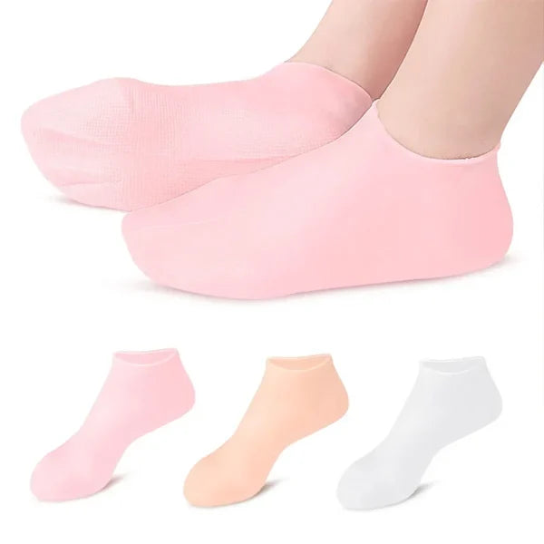 Silicone Socks Gel Moisturising Jelly Socks Foot Care Protector (Random Color)