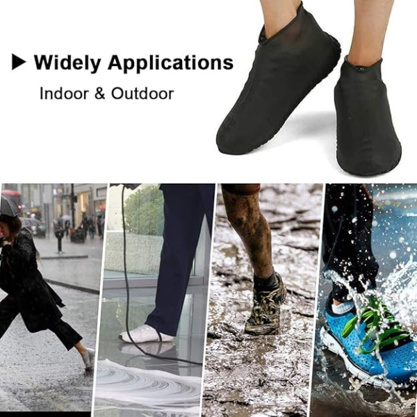 Pair of Waterproof Shoe Covers – Reusable Silicone Shoes Covers For Rain (Random Color)